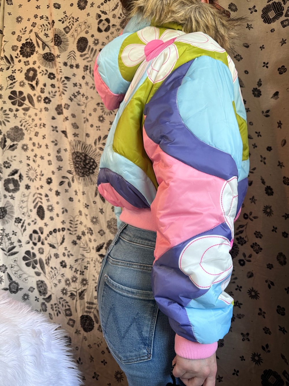 Dolls Kill • x Delia’s Show & Tell Colorful Floral Quilted Puffer Jacket - Picture 14 of 16